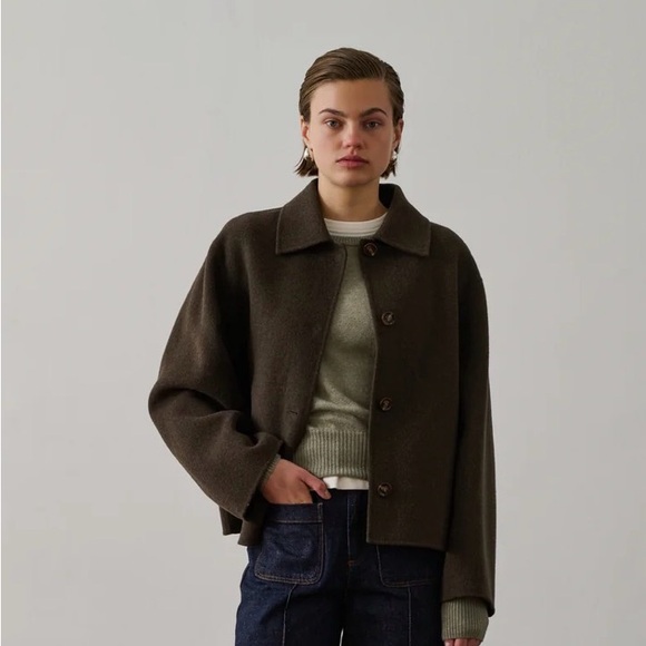 Soeur Dark Brown Women's Pea Coat - Picture 5 of 5